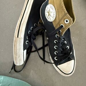 Converse Black and Olive High-Tops